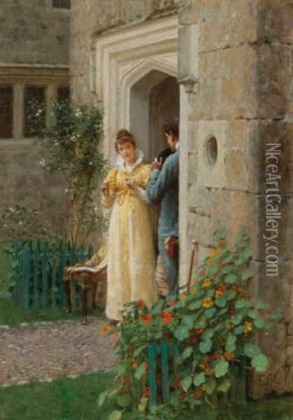 The Request Oil Painting - Edmund Blair Leighton