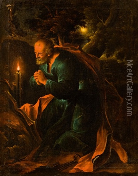Heiliger Petrus Oil Painting - Johann Conrad Seekatz