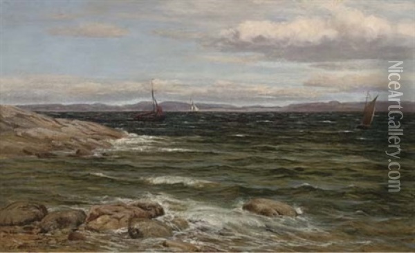 Across The Bay To The Islands Beyond Oil Painting - Charles Edward Johnson