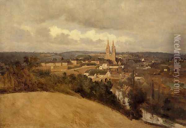 View of Saint-Lo Oil Painting - Jean-Baptiste-Camille Corot