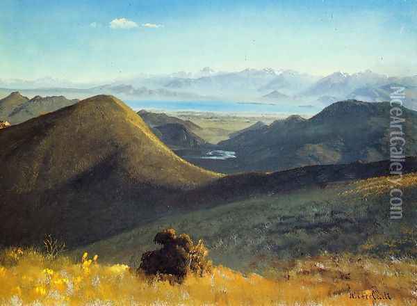 Mono-Lake, Sierra Nevada, California, 1872 Oil Painting - Albert Bierstadt