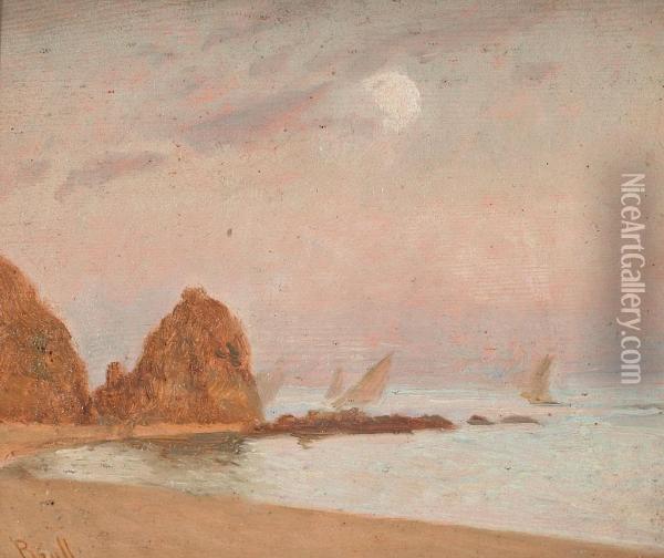 Cala Menuda, Tossa De Mar Oil Painting - Joan Brull