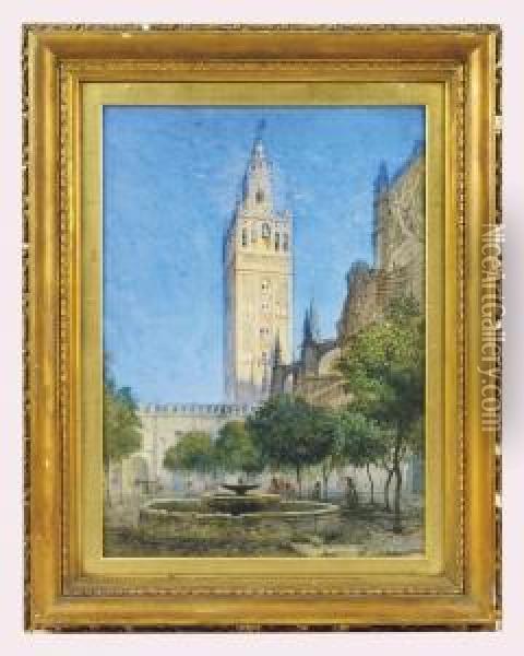 Tower Of The Giralda At Seville Oil Painting - Henry Stanier