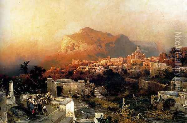 Capri Oil Painting - Franz Richard Unterberger