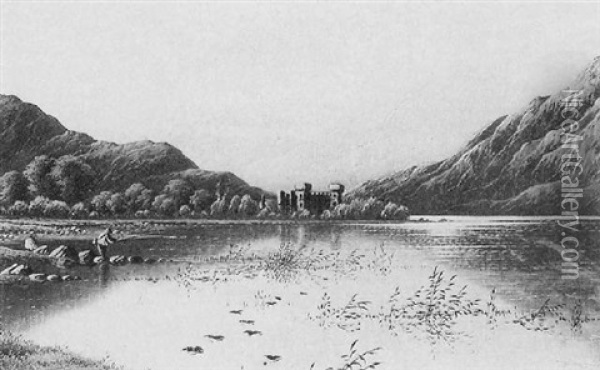Loch Leven Castle, North Britain Oil Painting - Edwin Henry Boddington