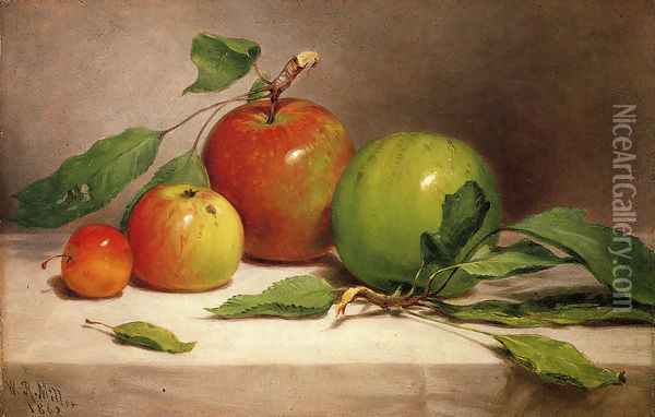 Still Life - Study of Apples Oil Painting - William Rickarby Miller