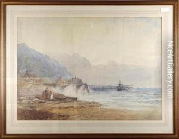 Minehead Oil Painting - William Henry Vernon