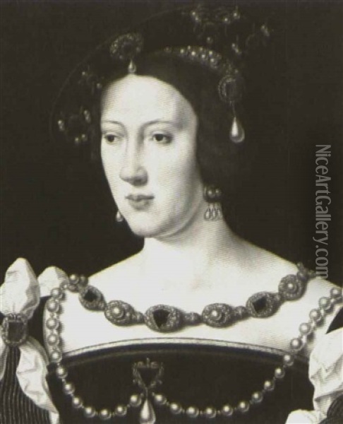 Portrait Of Eleanor Of France Oil Painting - Joos Van Cleve
