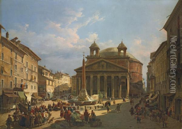 The Pantheon, Rome Oil Painting - Louis Faure