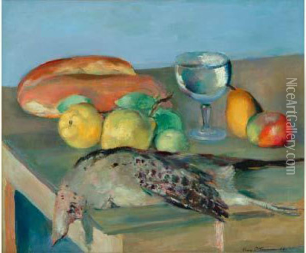  Nature Morte A La Table, 1922  Oil Painting - Henri Ottmann
