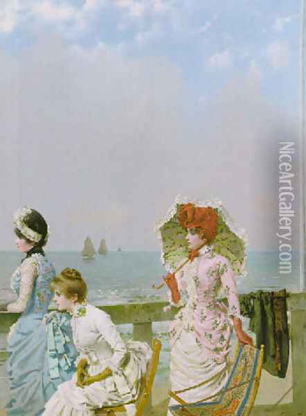 Southern Sea Oil Painting - Vittorio Matteo Corcos