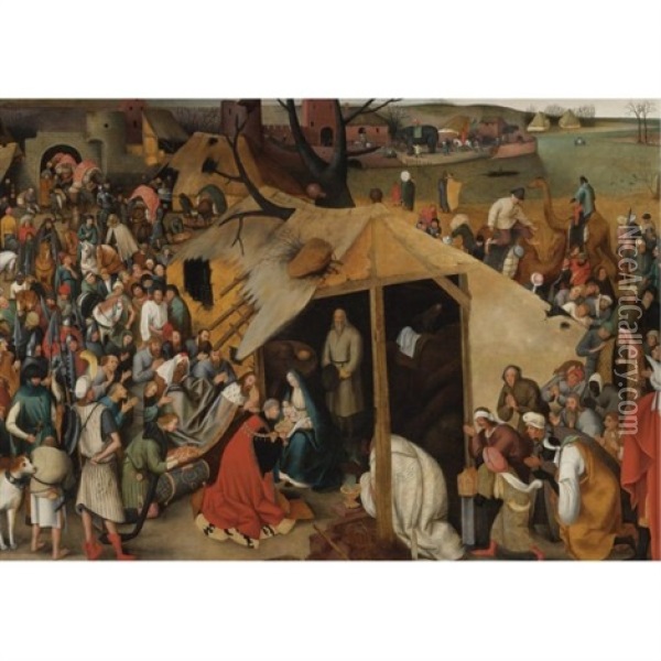 The Adoration Of The Magi Oil Painting - Pieter Brueghel the Younger