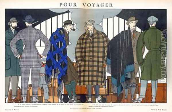 Travelling Fashion 1921 Oil Painting - Marjac