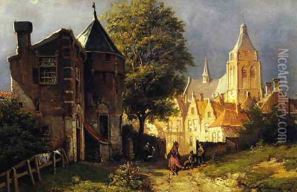 View of Amsterdam I Oil Painting - Willem Koekkoek