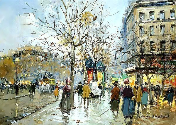 Boulevard Haussmann Oil Painting - Agost Benkhard