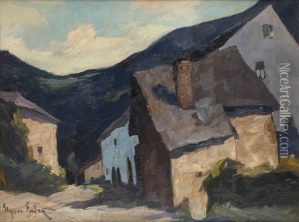 Le Village De La Venne Oil Painting - Elysee Fabry