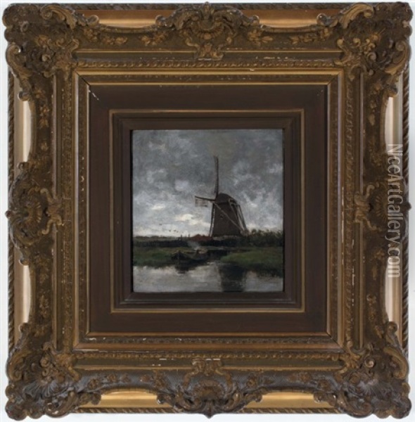 The Windmill Oil Painting - Anton Mauve