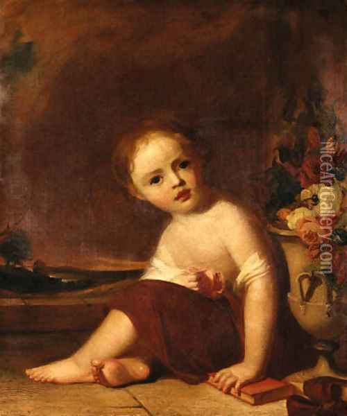Portrait of a Child Oil Painting - Thomas Sully