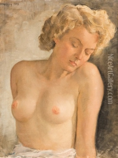 The Nude Oil Painting - Wilhelm Hempfing