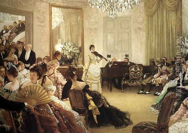 The Concert Oil Painting - James Jacques Joseph Tissot