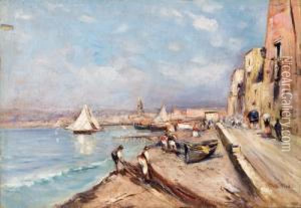 Napoli, S.giovanni A Teduccio Oil Painting - Fulvio Tessitore