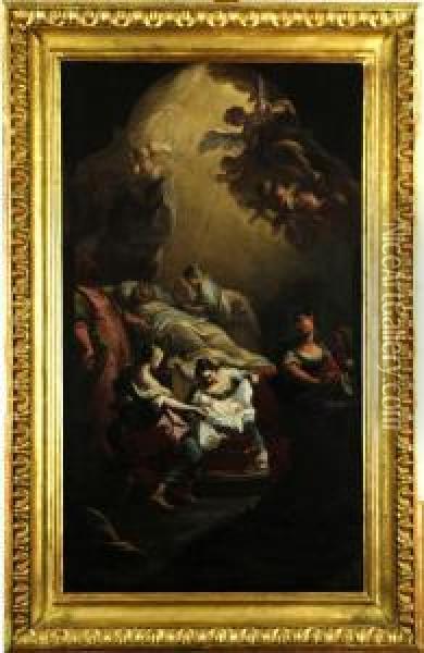 Nativita Di Maria Oil Painting - Michelangelo Unterberger