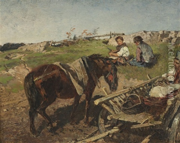 Bauern Bei Der Rast Oil Painting - Gregor von Bochmann the Elder