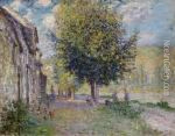 Berge De La Seine A Lavacourt Oil Painting - Claude Oscar Monet