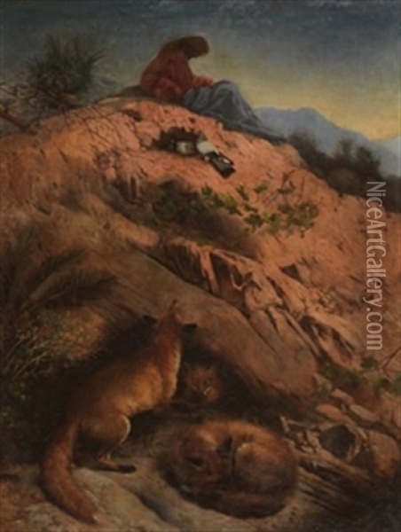 Meditacion De Cristo Oil Painting - William Strutt