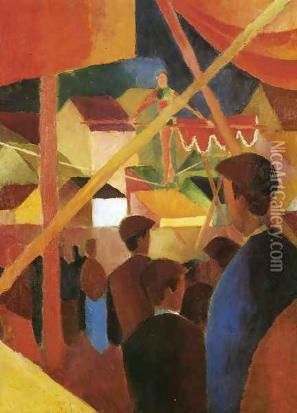 Tightrope Walker (Seiltanzer) 1914 Oil Painting - August Macke