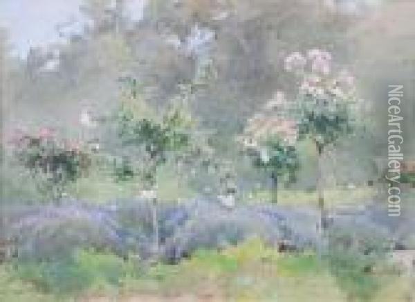 Boomgaard In Bloei Oil Painting - Alfred Parsons