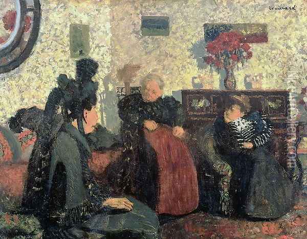 The Widow's Visit, 1899 Oil Painting - Jean-Edouard Vuillard