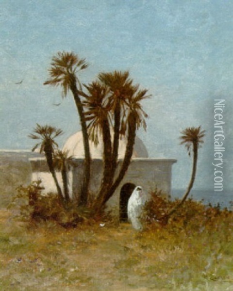 The Tomb Of Bouzareah, Algiers Oil Painting - Philip Zilcken