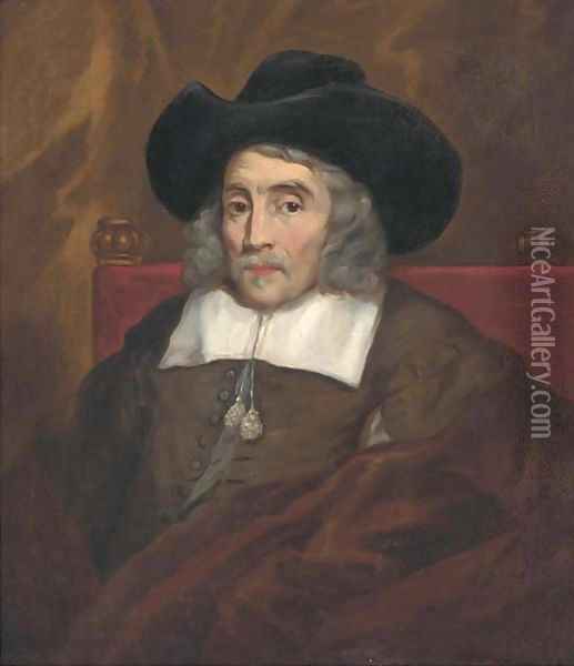Portrait of Lord Sherborne (1594-1653) Oil Painting - William Dobson