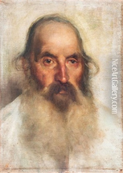 Ritratto Di Uomo Barbuto Oil Painting - Leonid Osipovich Pasternak