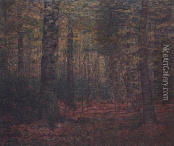 Beech Woods Oil Painting - John Franklin Stacey