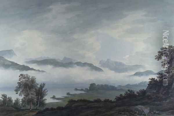 Windermere Oil Painting - John Warwick Smith