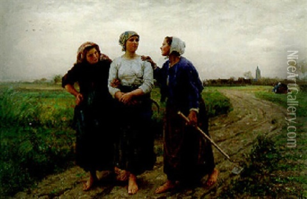 Les Amies Oil Painting - Jules Breton