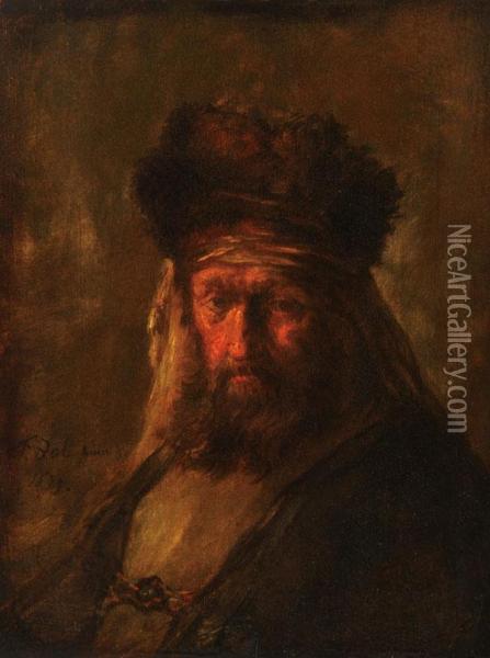 Portrait Of A Man In Oriental Attire Oil Painting - Ferdinand Bol