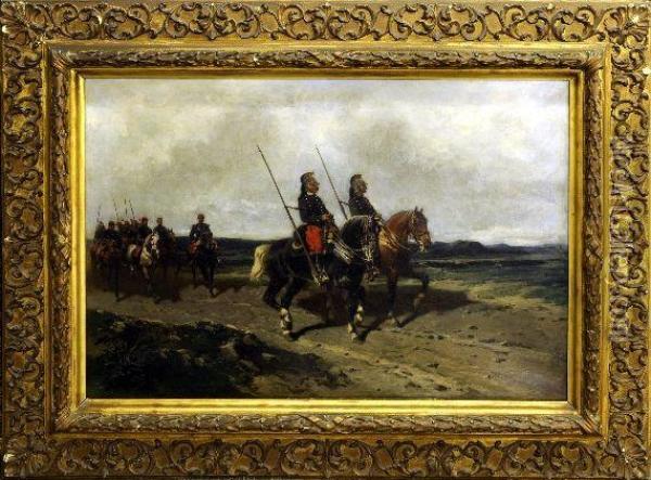 La Cavalerie Oil Painting - Edouard Armand-Dumaresq