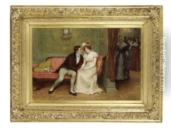 The Proposal Oil Painting - George Sheridan Knowles