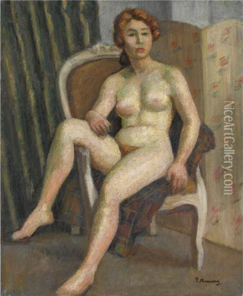 Nudo Oil Painting - Piero Marussig