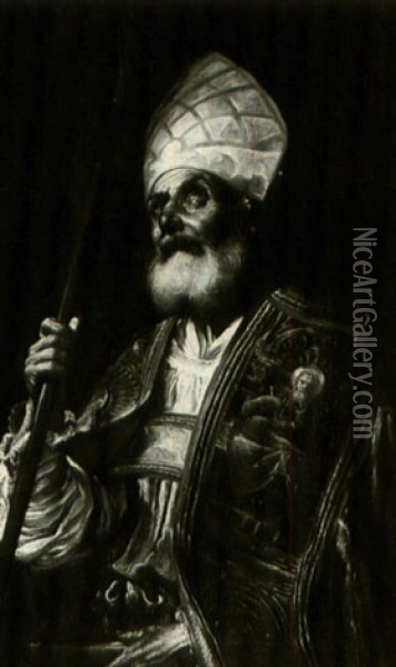 Saint Nicholas Of Bari Oil Painting - Mattia Preti