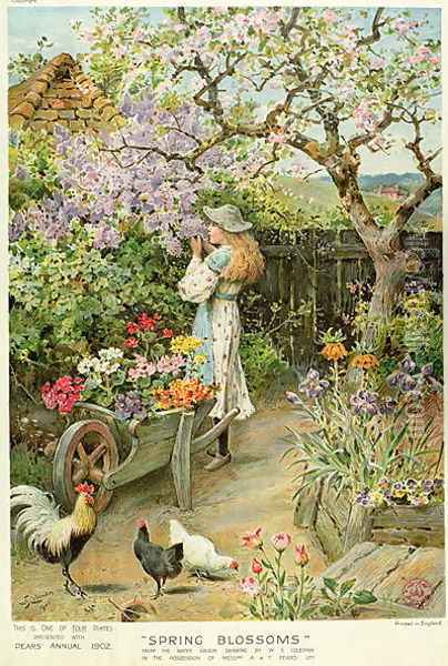 Spring Blossoms from the Pears Annual 1902 Oil Painting - William Stephen Coleman