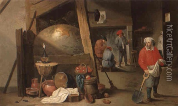 Genreszenen Oil Painting - Cornelis Mahu