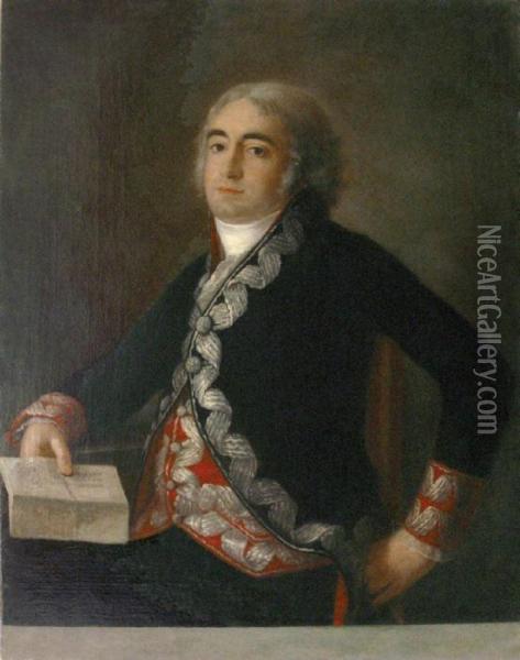 Portrait Presume D'el Marques De Rion-florido Oil Painting - Augustin Esteve