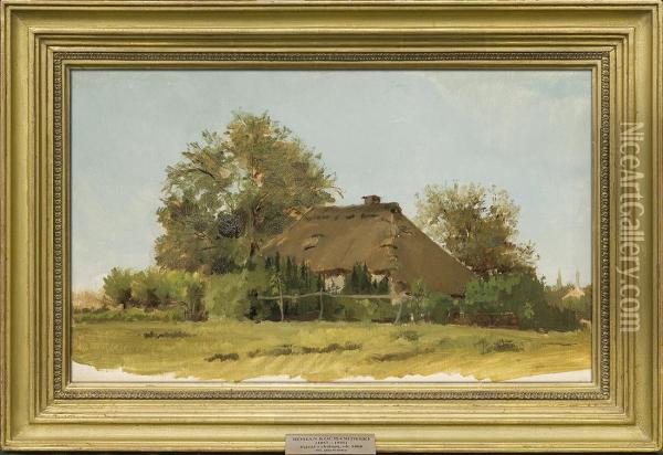 Landscape With Hut Oil Painting - Roman Kochanowski