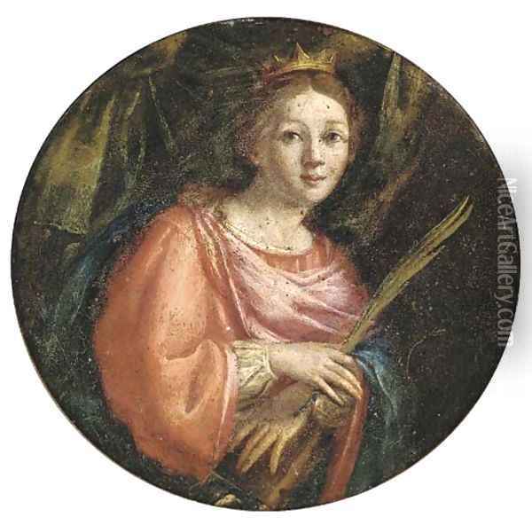 Saint Catherine of Alexandria Oil Painting - Genoese School