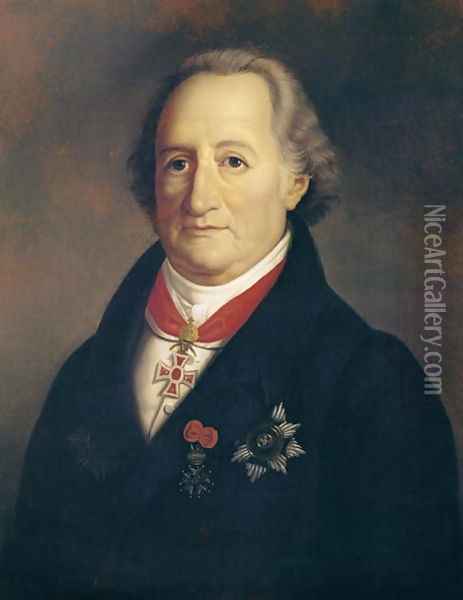 Portrait of Johann Wolfgang von Goethe (1749-1832) with Decorations Oil Painting - Heinrich Cristoph
