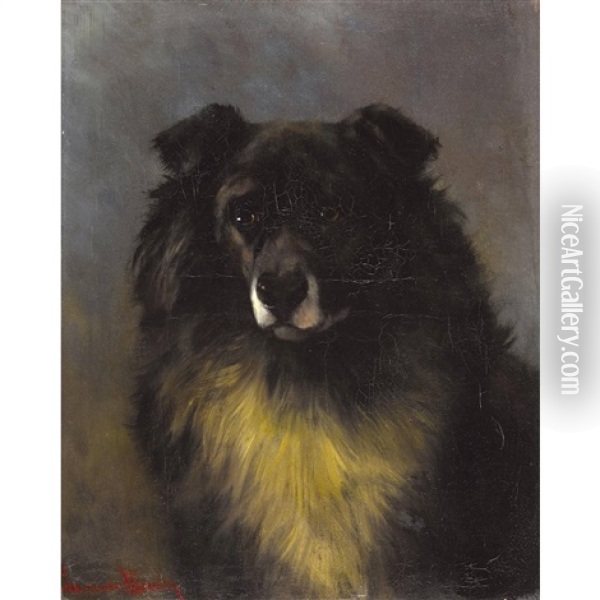 Hundebildnis Oil Painting - Edmond Van Der Meulen